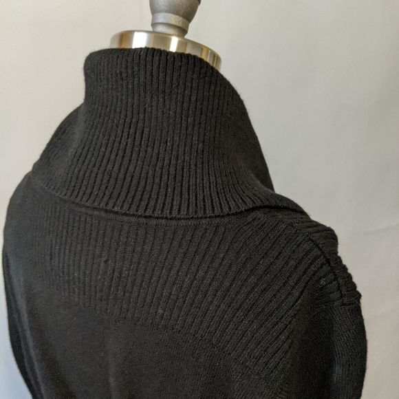 Jessica Howard Knit Turtleneck Sweater Dress Black - Picture 3 of 6
